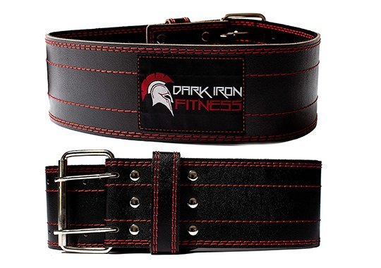 dark iron leather weightlifting belt